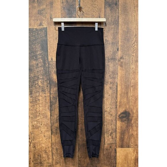 Lululemon Wunder Under Pant (Hi-Rise) *Tech Mesh 28" Black Size 6 EUC - Picture 2 of 6